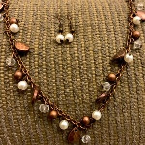 Necklace and earrings